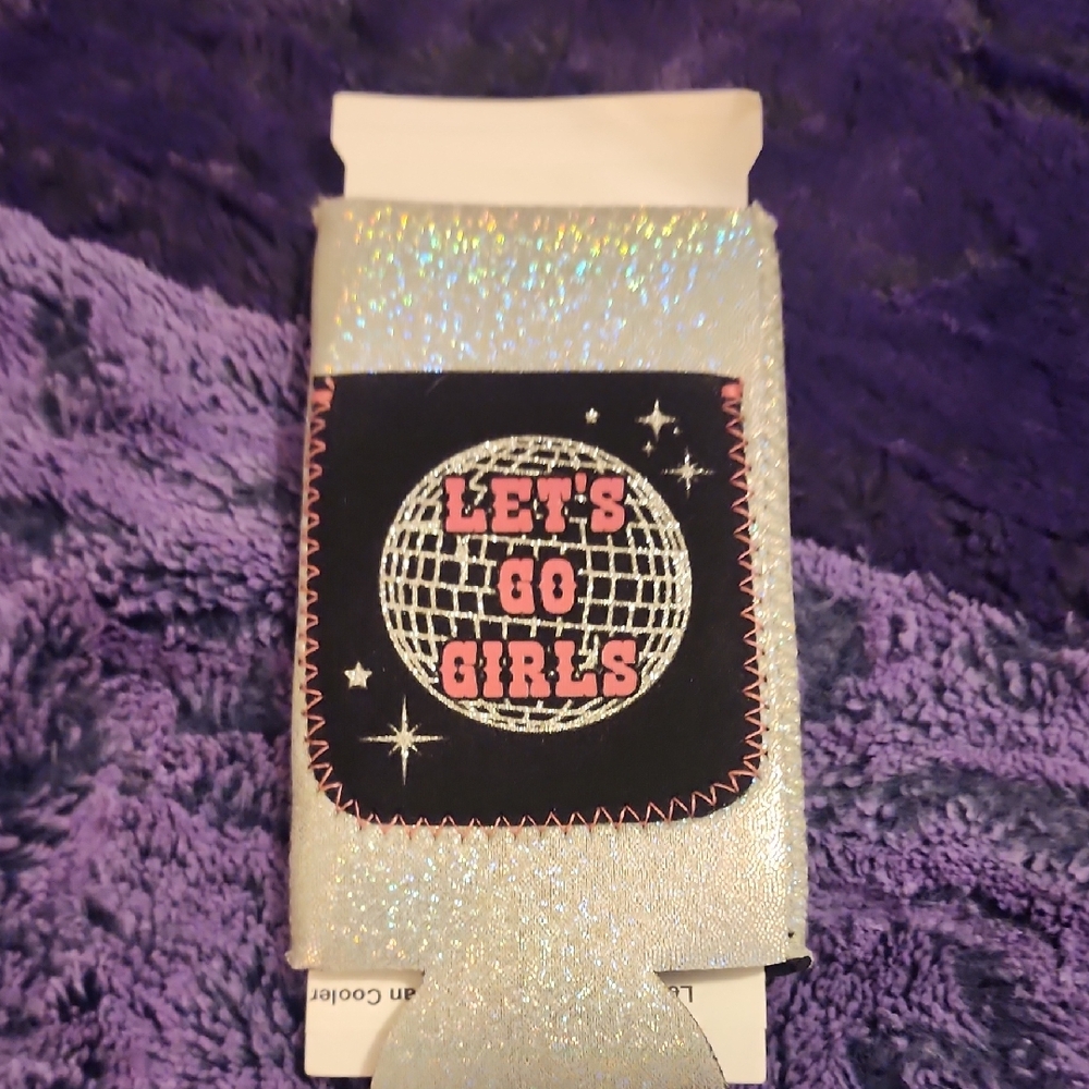 Glittery Silver Can Cover